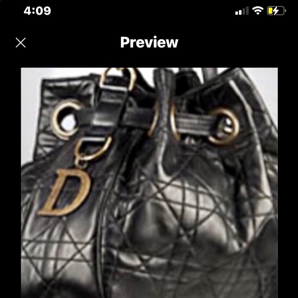 DIOR CANNAGE LAMBSKIN Shoulder HANDBAG. - Picture 4 of 10